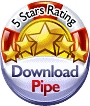 5 Stars at the DownloadPipe Software Library