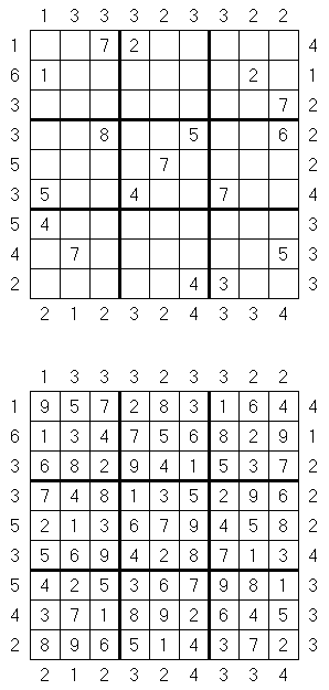 Wolkenkratzer-Sudoku