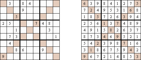  Sudoku-X instructions and free Sudoku-X puzzles to play  online