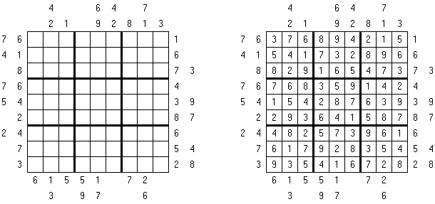 Außerhalb-Sudoku